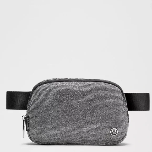 lululemon Everywhere Belt Bag 1L Gray Glitter 7.5"x2"x5" Crossbody Fanny Pack - Picture 2 of 6